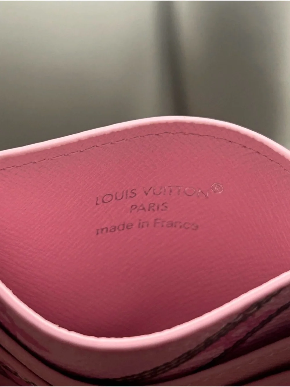 Louis Vuitton Pink Monogram Skateboard Pattern Card Holder